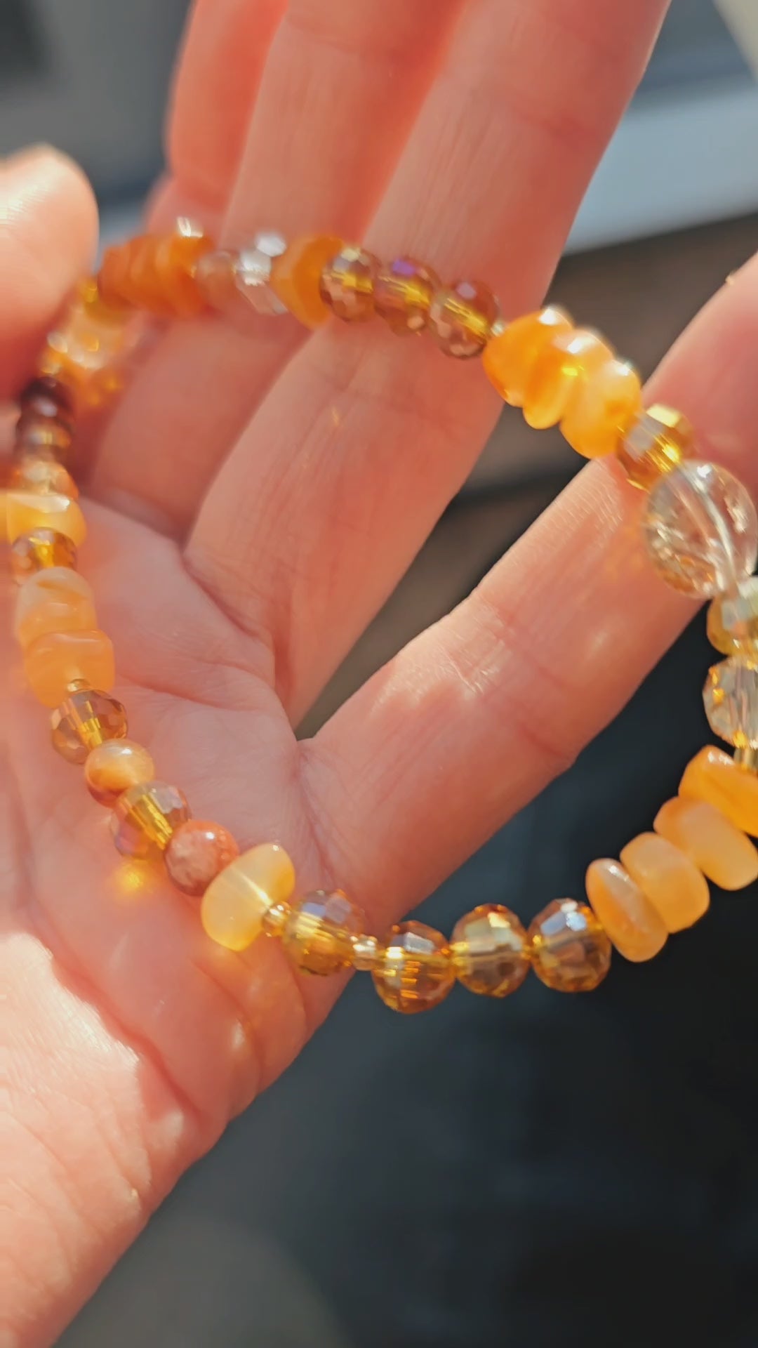 Spoži oranžas stikla pērlīšu krelles