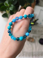 Tirkīzzilas, oriģināli savērtas krelles