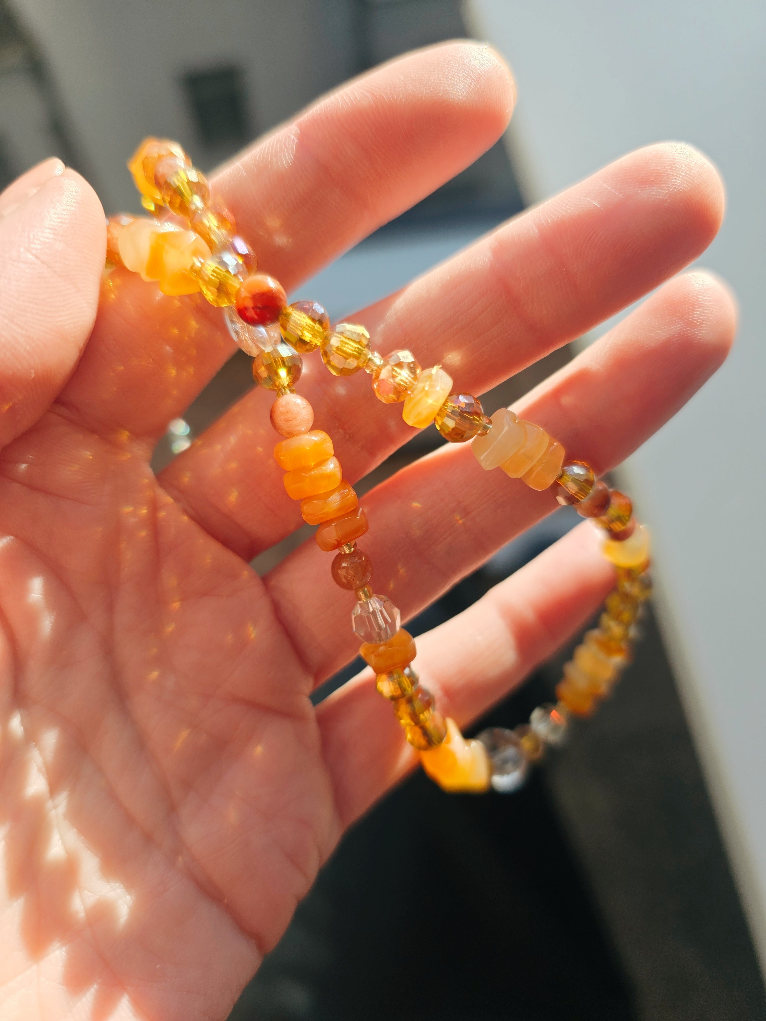 Spoži oranžas stikla pērlīšu krelles